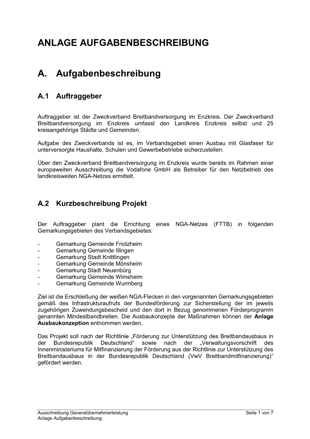 Marktanalyse Der Gemeinde Seewald Für Die Ortsteile