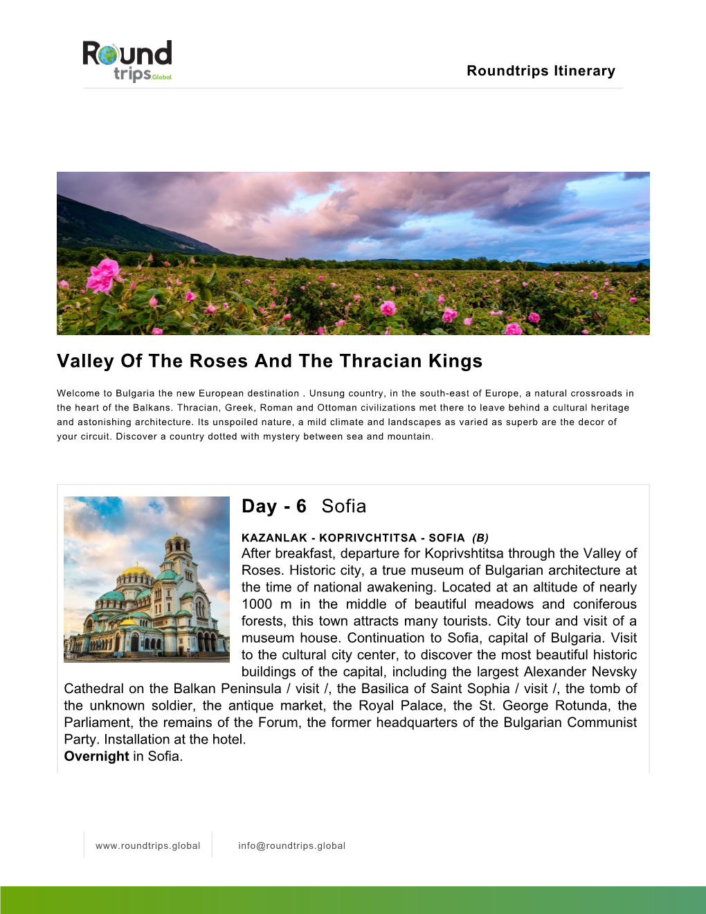 Valley of the Roses and the Thracian Kings