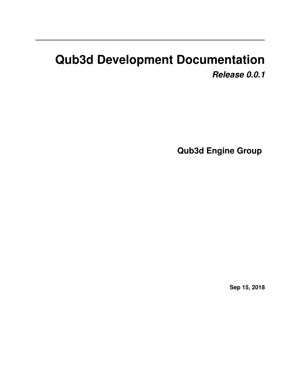 Qub3d Development Documentation Release 0.0.1