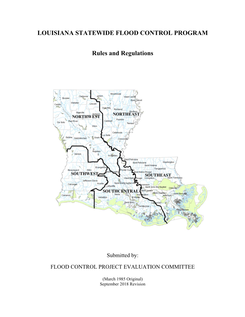 LOUISIANA STATEWIDE FLOOD CONTROL PROGRAM Rules And