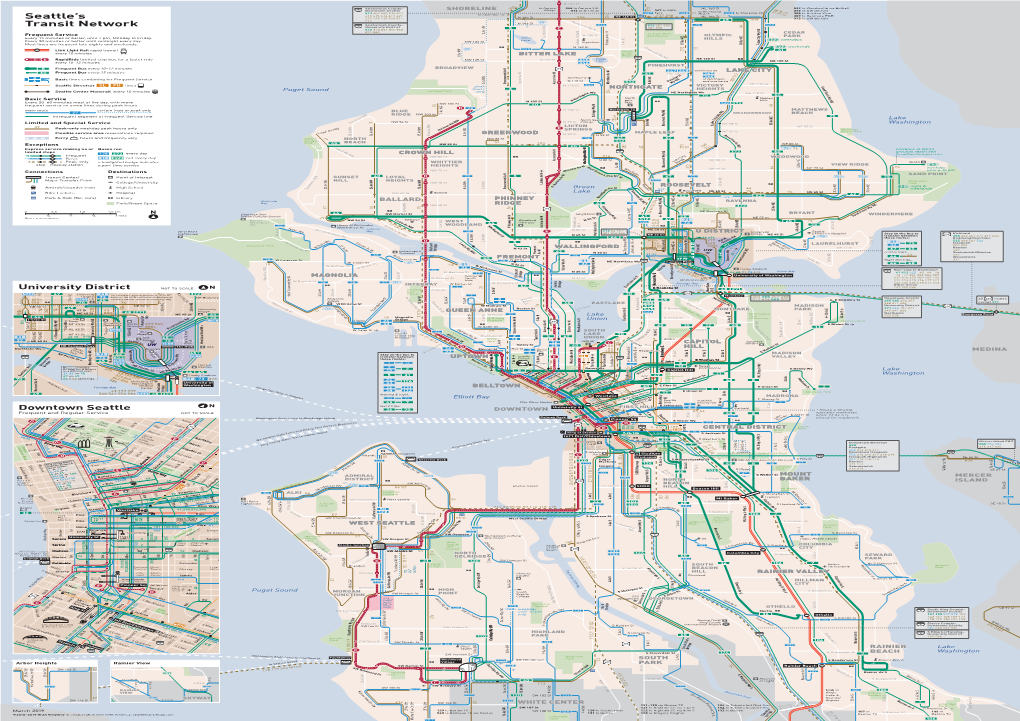 As a Different Route Through the U District Buses Continuing S Main S Peak-Only Basic Frequent