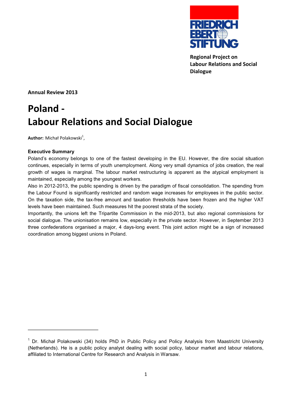 Poland - Labour Relations and Social Dialogue