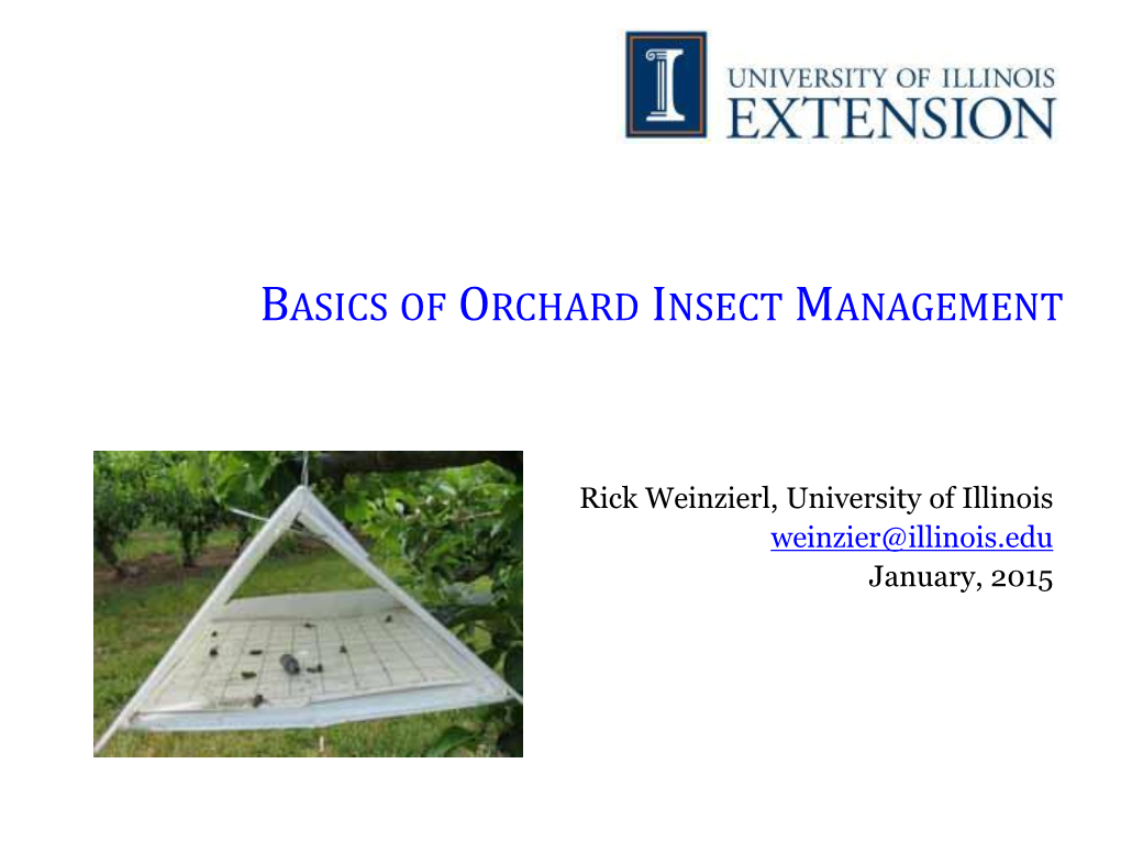 Basics of Orchard Insect Management