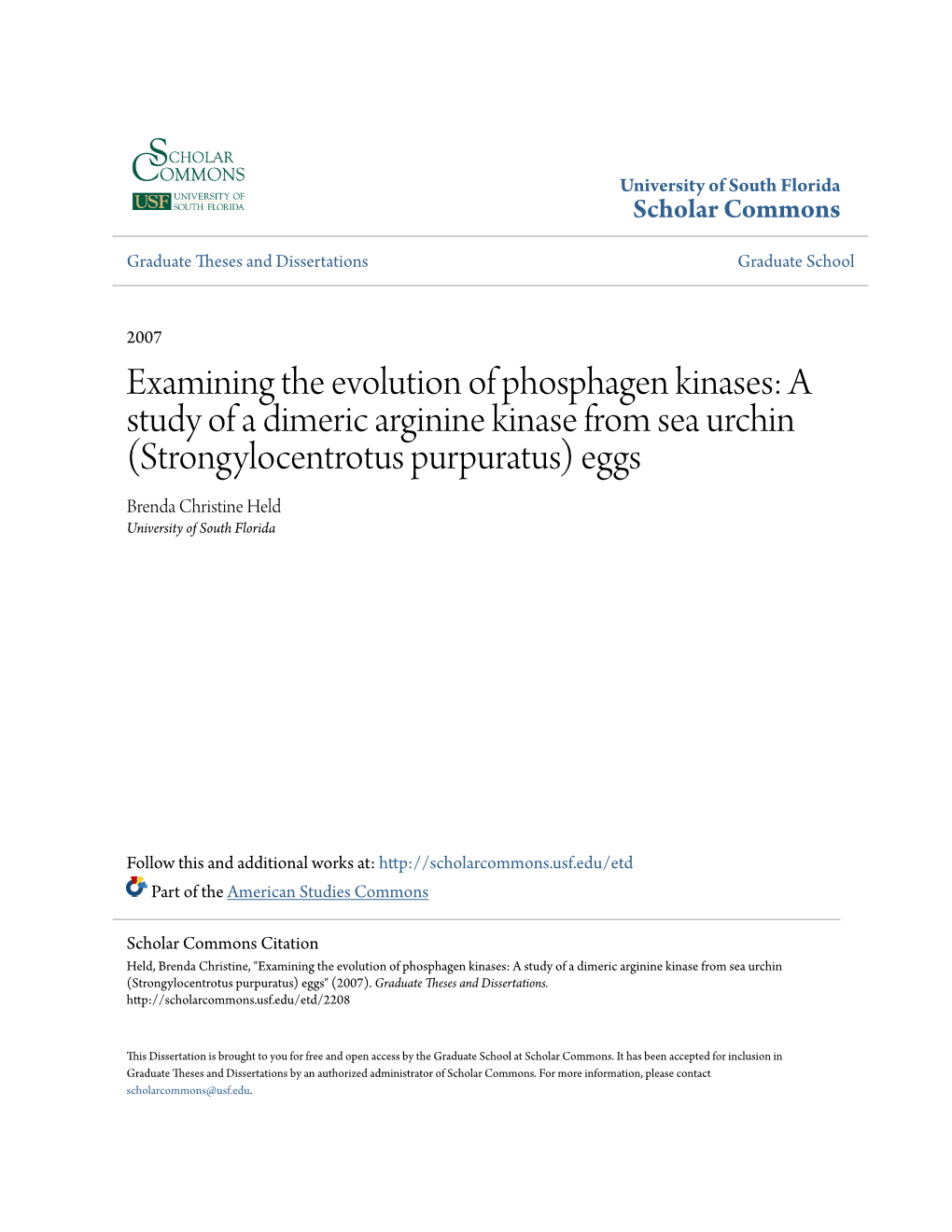 Examining the Evolution of Phosphagen Kinases: a Study of A