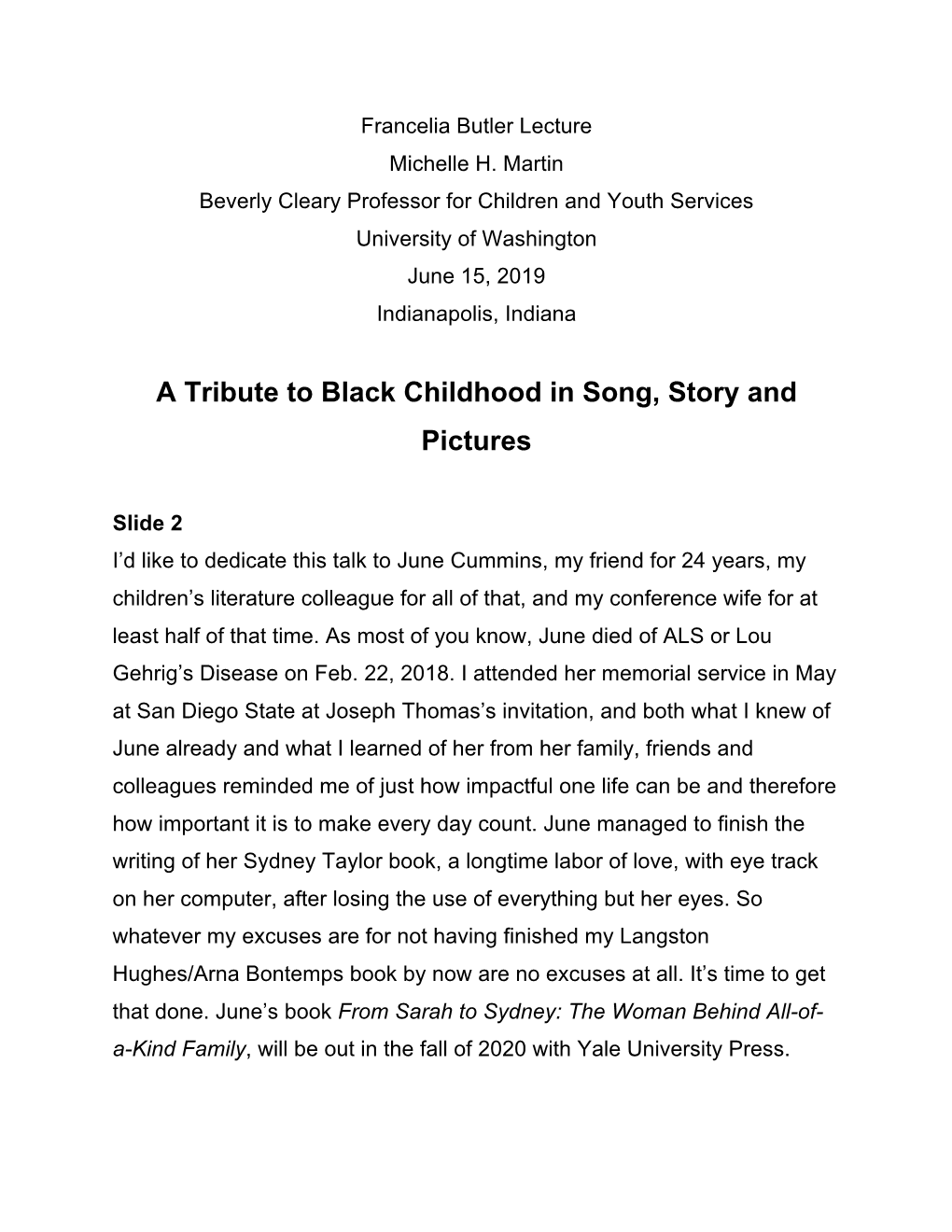 A Tribute to Black Childhood in Song, Story and Pictures