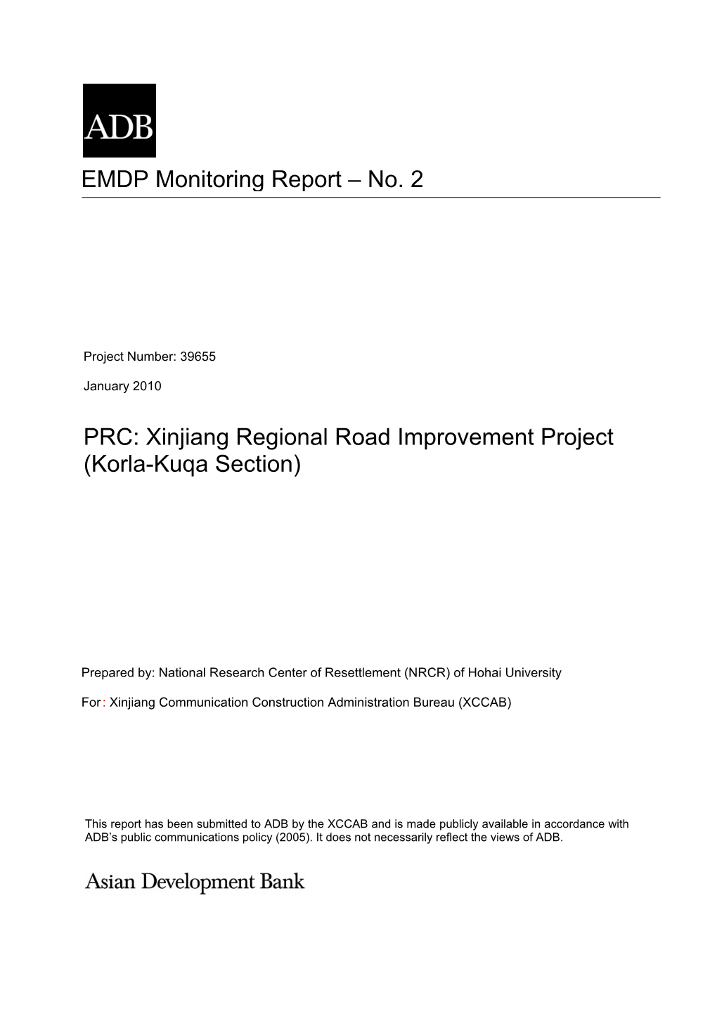 Xinjiang Regional Road Improvement Project (Korla-Kuqa Section)