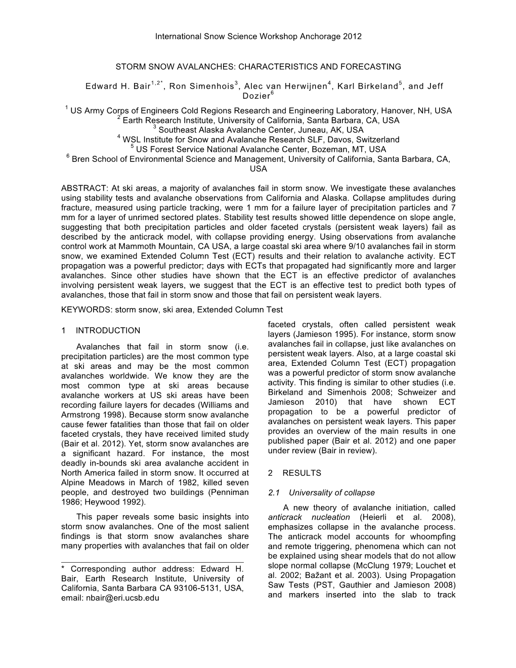 Storm Snow Avalanches Characteristcs R4