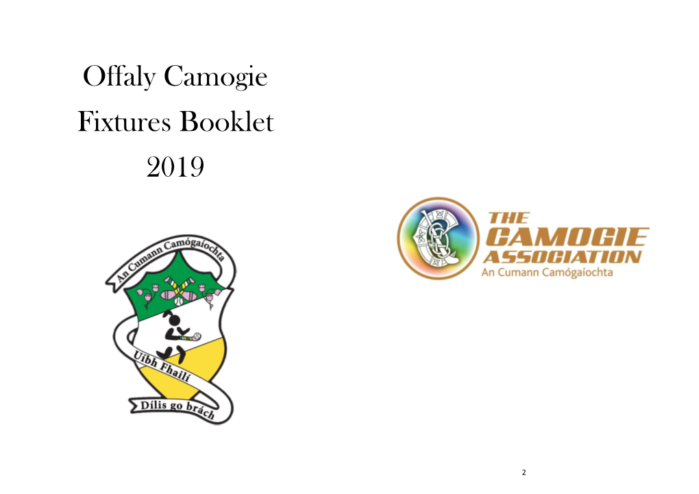 Offaly Camogie Fixtures Booklet 2019