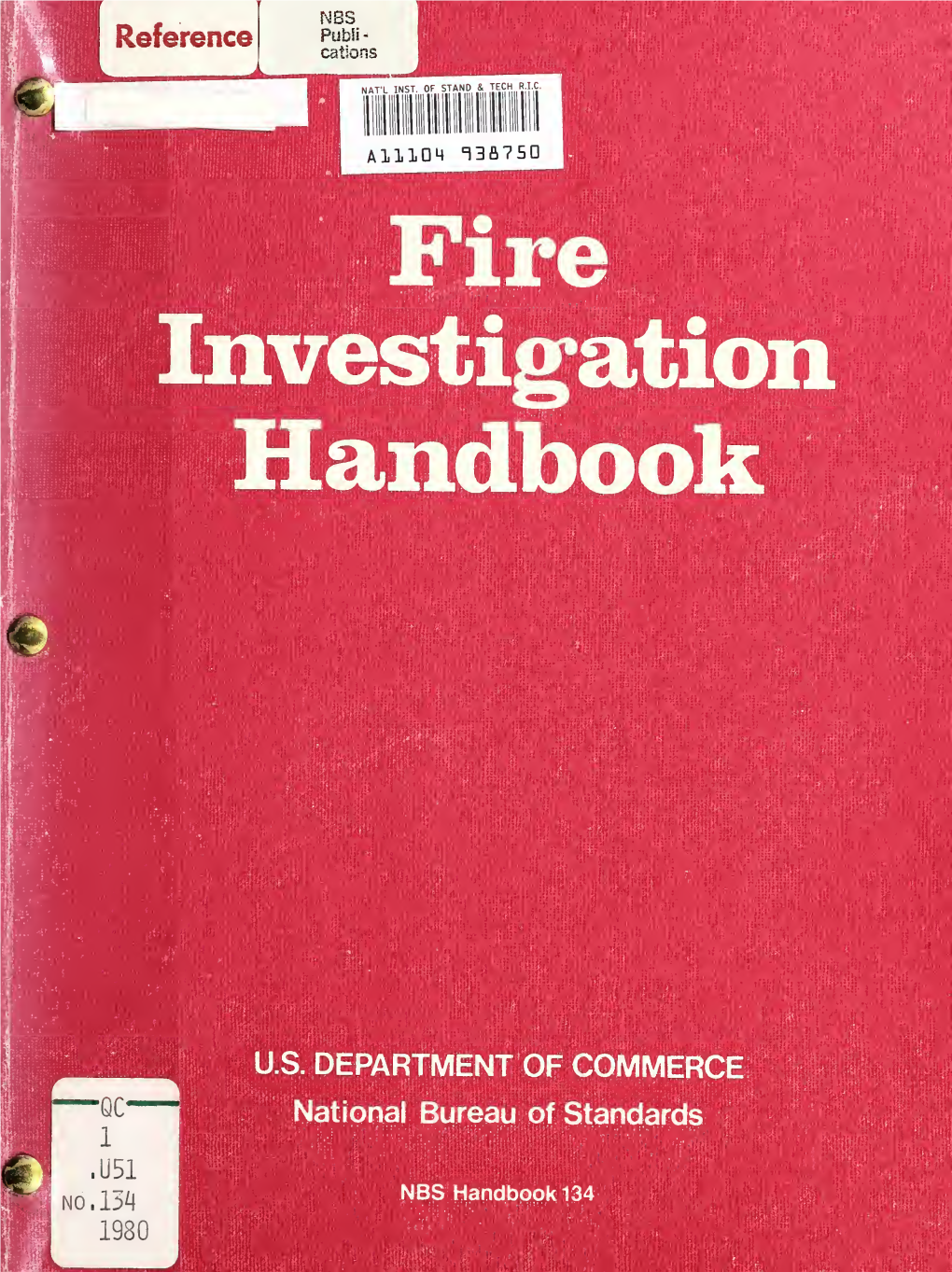 Fire Investigation Handbook