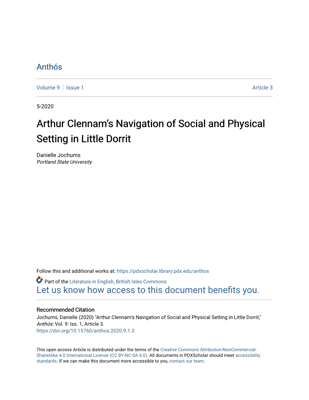 Arthur Clennam's Navigation of Social and Physical Setting in Little Dorrit