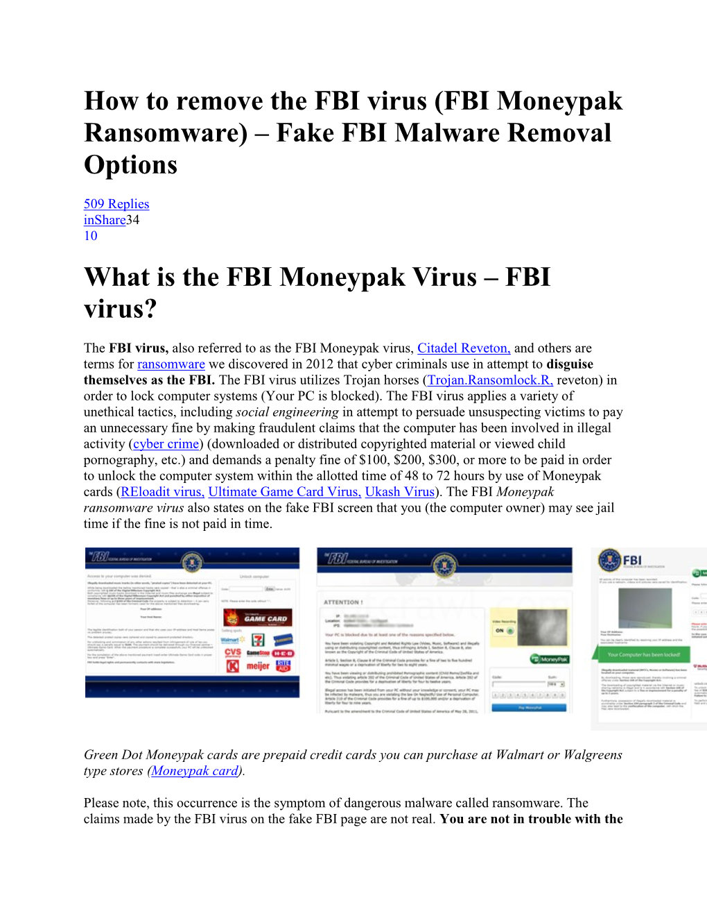 How to Remove the FBI Virus (FBI Moneypak Ransomware) – Fake FBI Malware Removal Options