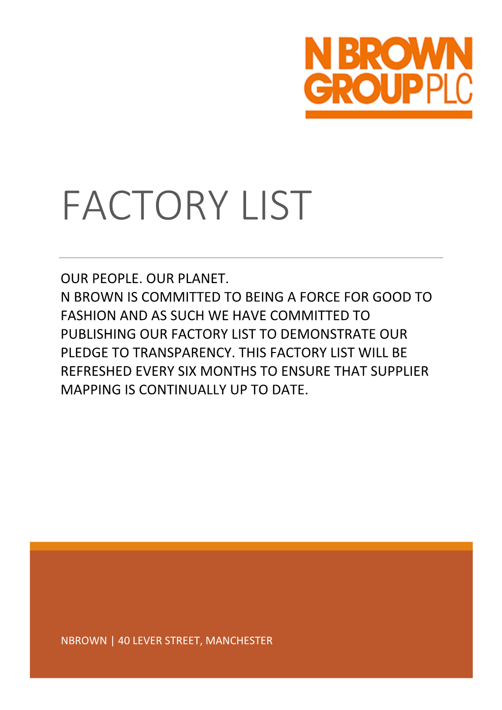 Factory List