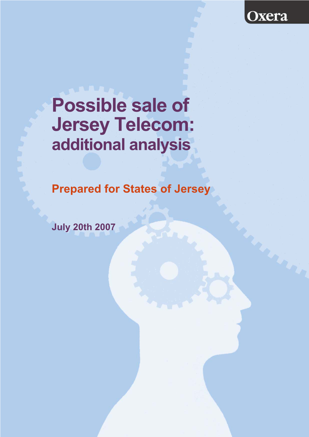 Possible Sale of Jersey Telecom: Additional Analysis