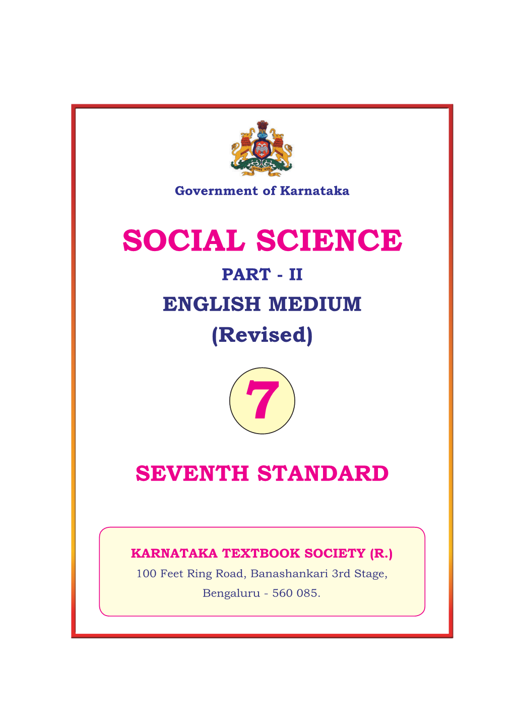 SOCIAL SCIENCE PART - II ENGLISH MEDIUM (Revised) 7