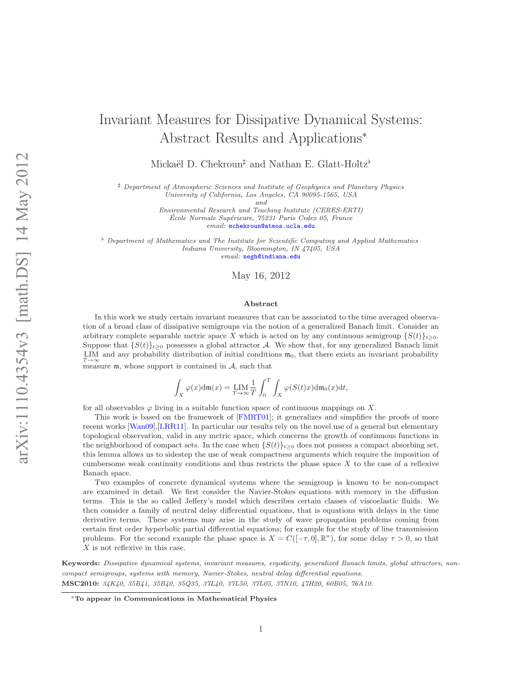 Invariant Measures for Dissipative Dynamical Systems