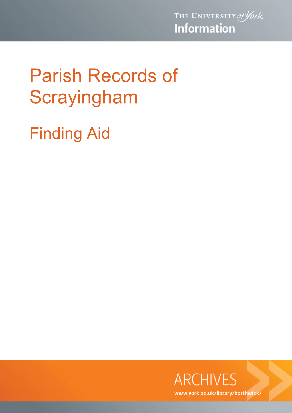 Parish Records of Scrayingham