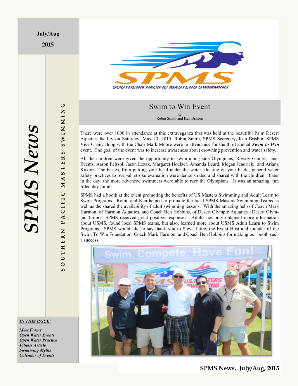SPMS Swimming News