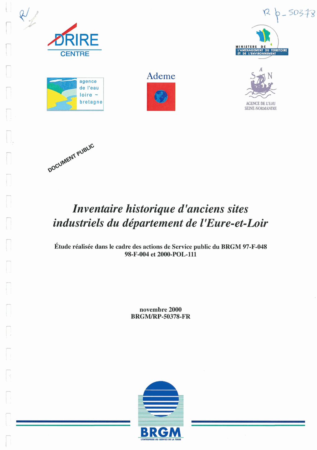 Inventaire Historique D'anciens Sites Industriels Du Département De L'eure-Et-Loir