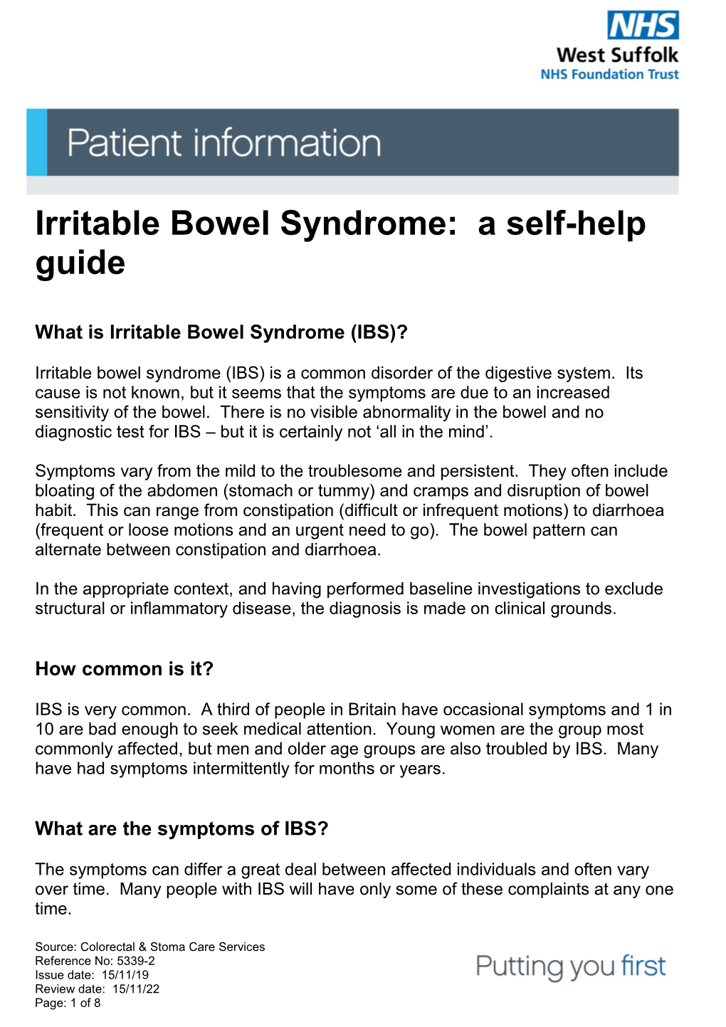 Irritable Bowel Syndrome (IBS)?