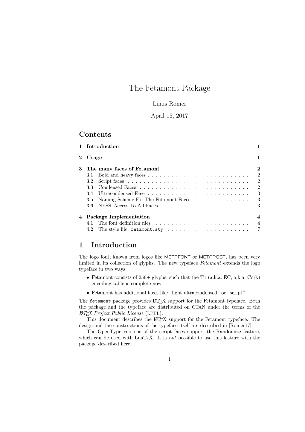 The Fetamont Package