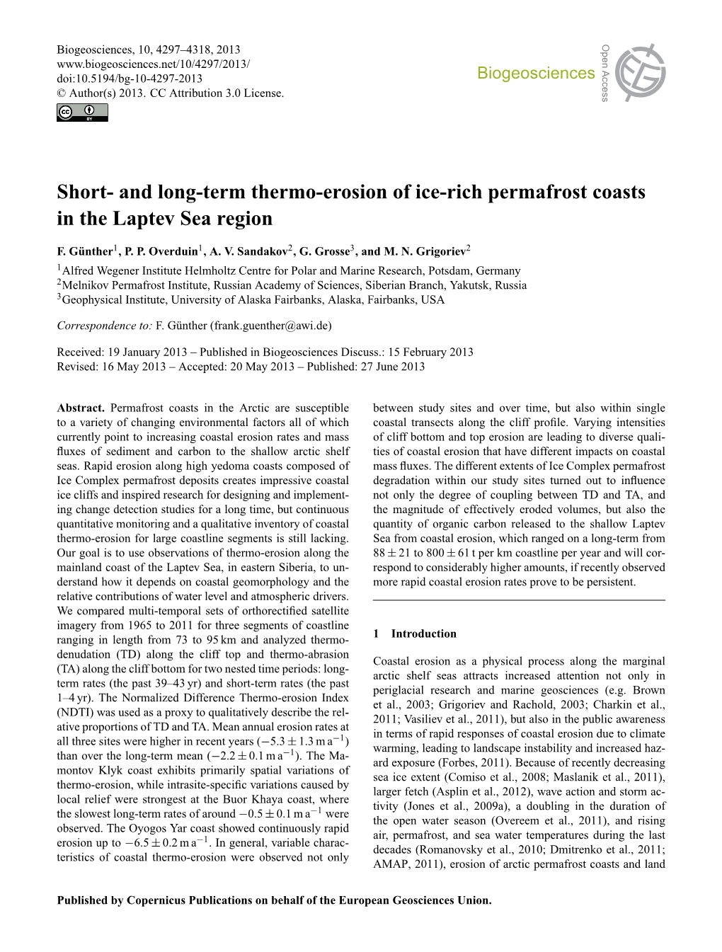 Article: Geometric Processing of Remote Sensing Lands and Islands – a Review, Quaternary Int., 241, 3–25, Images: Models, Algorithms and Methods, Int