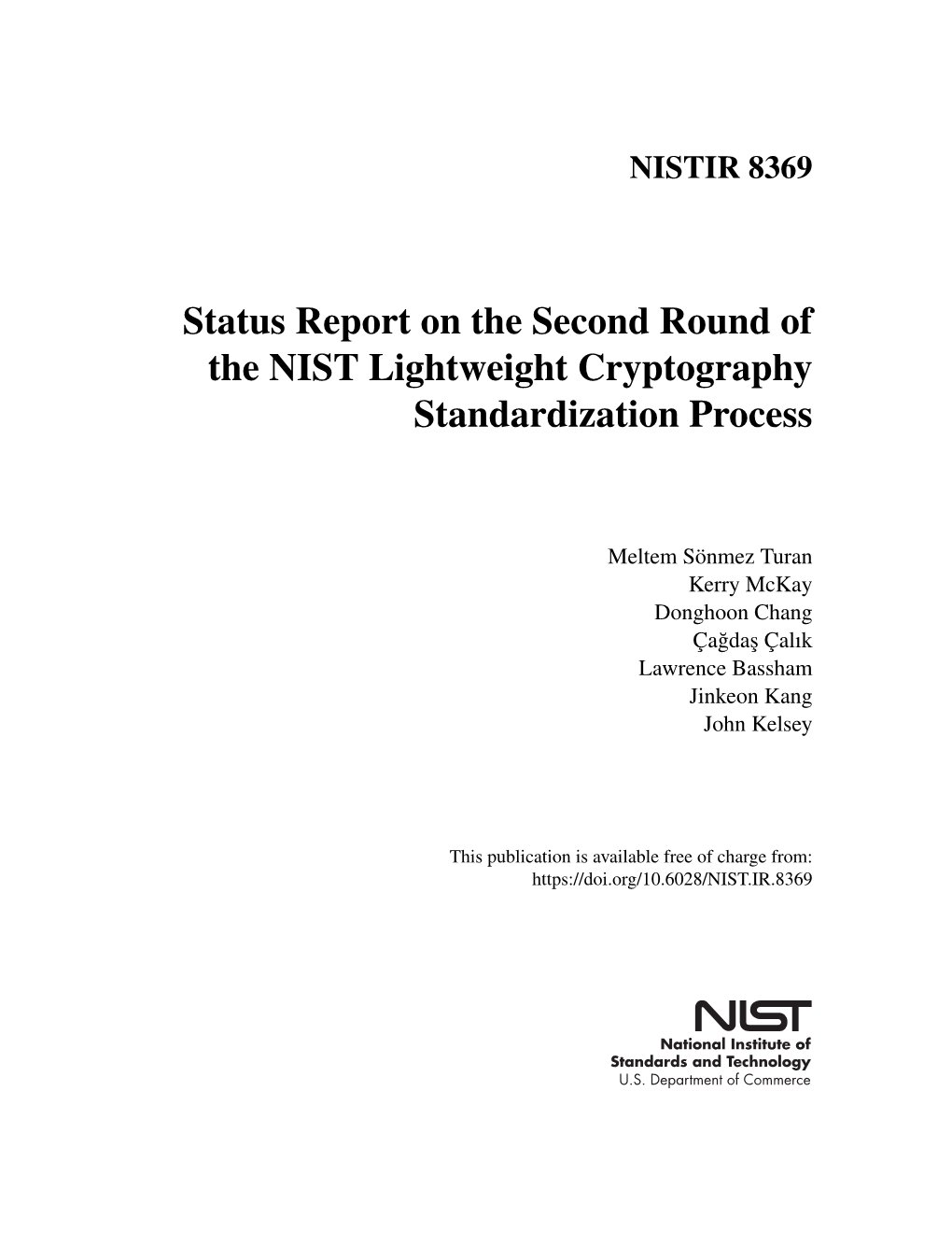 Status Report on the Second Round of the NIST Lightweight Cryptography Standardization Process