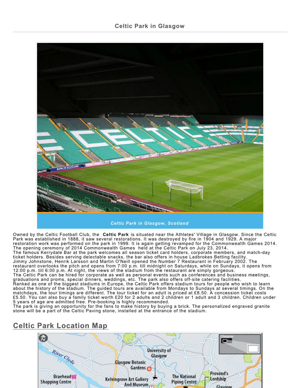 Celtic Park in Glasgow