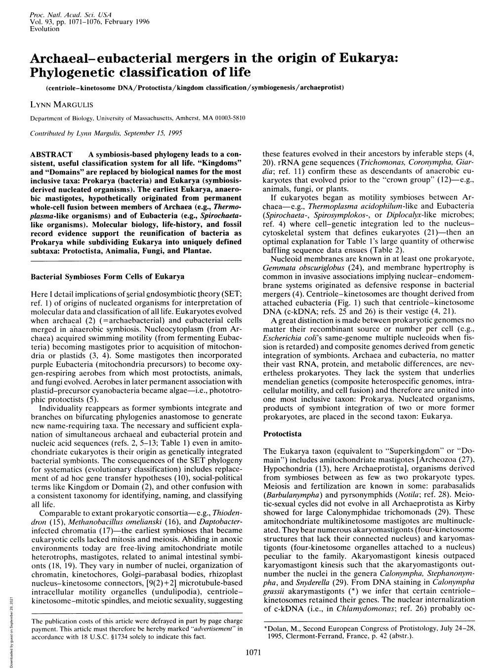 Phylogenetic Classification of Life