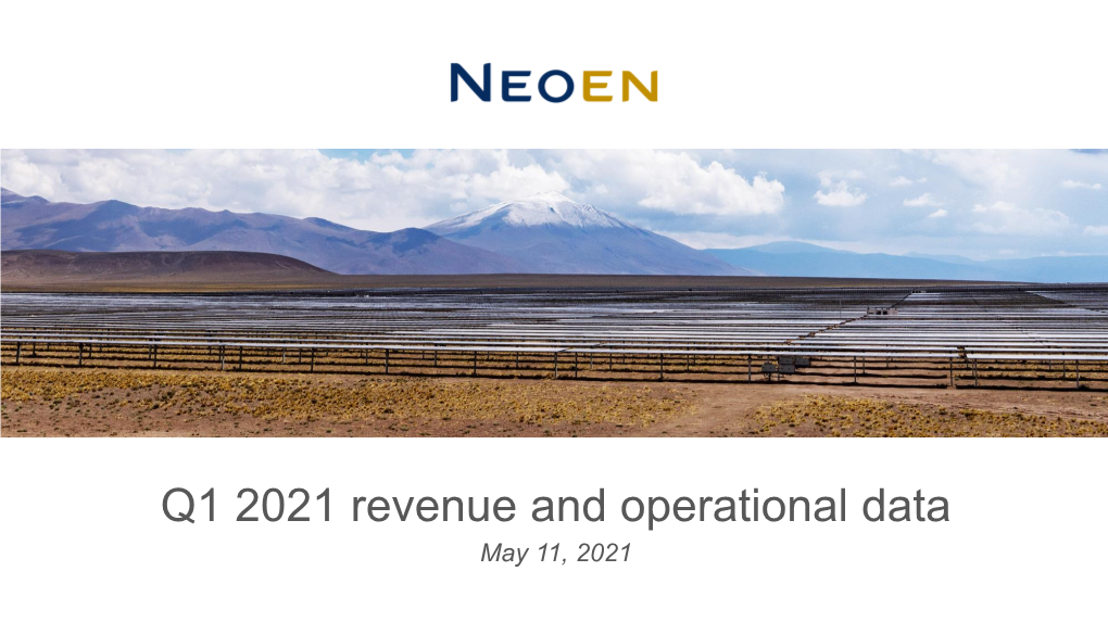 Q1 2021 Solar Revenue Stable Year-On-Year