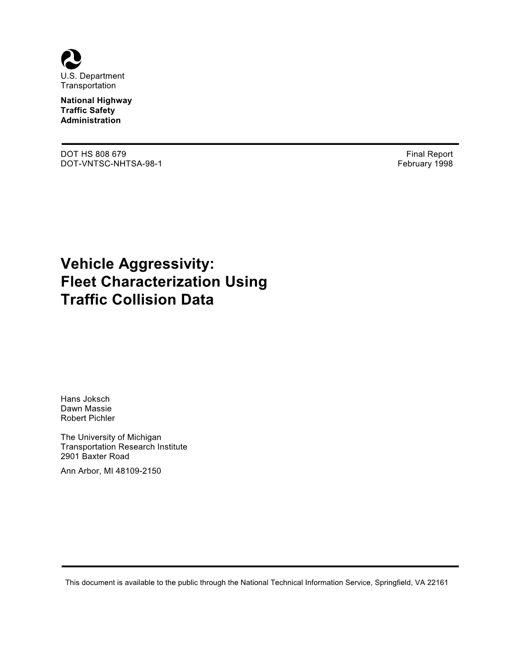 Vehicle Aggressivity: Fleet Characterization Using Traffic Collision Data