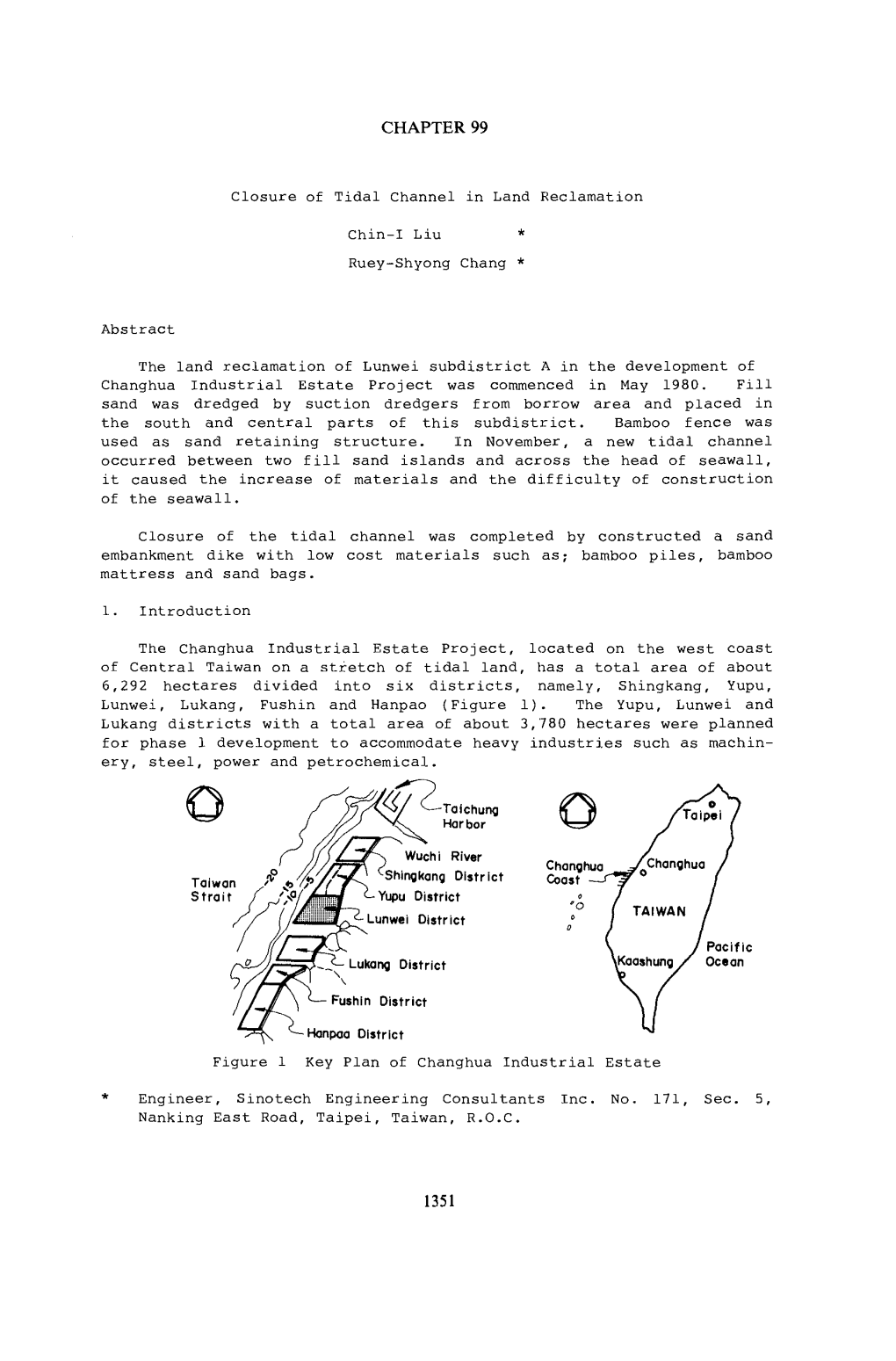 CHAPTER 99 Closure of Tidal Channel in Land Reclamation Chin