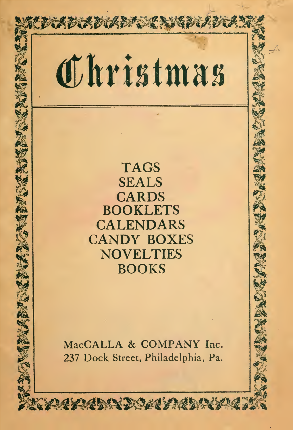 Christmas : Tags, Seals, Cards, Booklets, Calendars, Candy Boxes, Novelties, Books