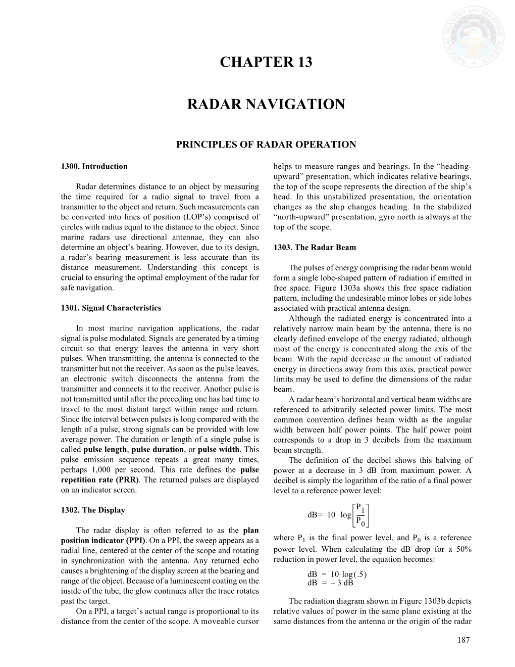 Chapter 13 Radar Navigation