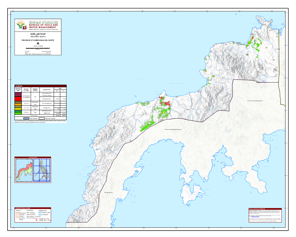 SOIL Ph MAP PROVINCE of ZAMBOANGA DEL NORTE