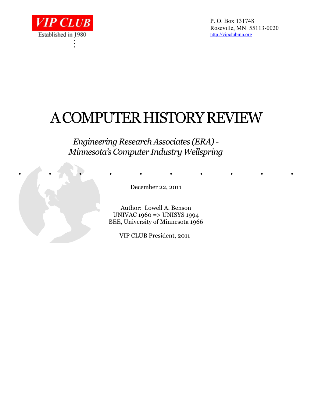 Computer History Reviewed