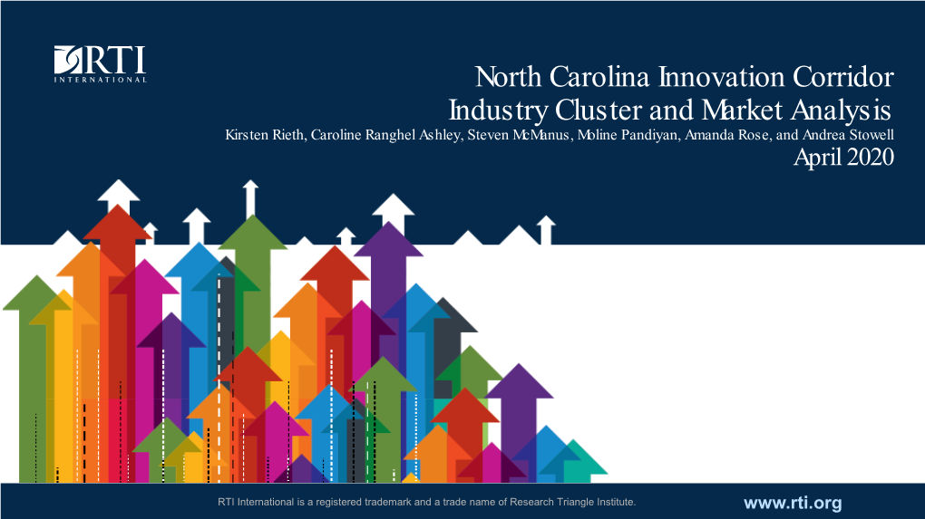 North Carolina Innovation Corridor Industry Cluster and Market Analysis