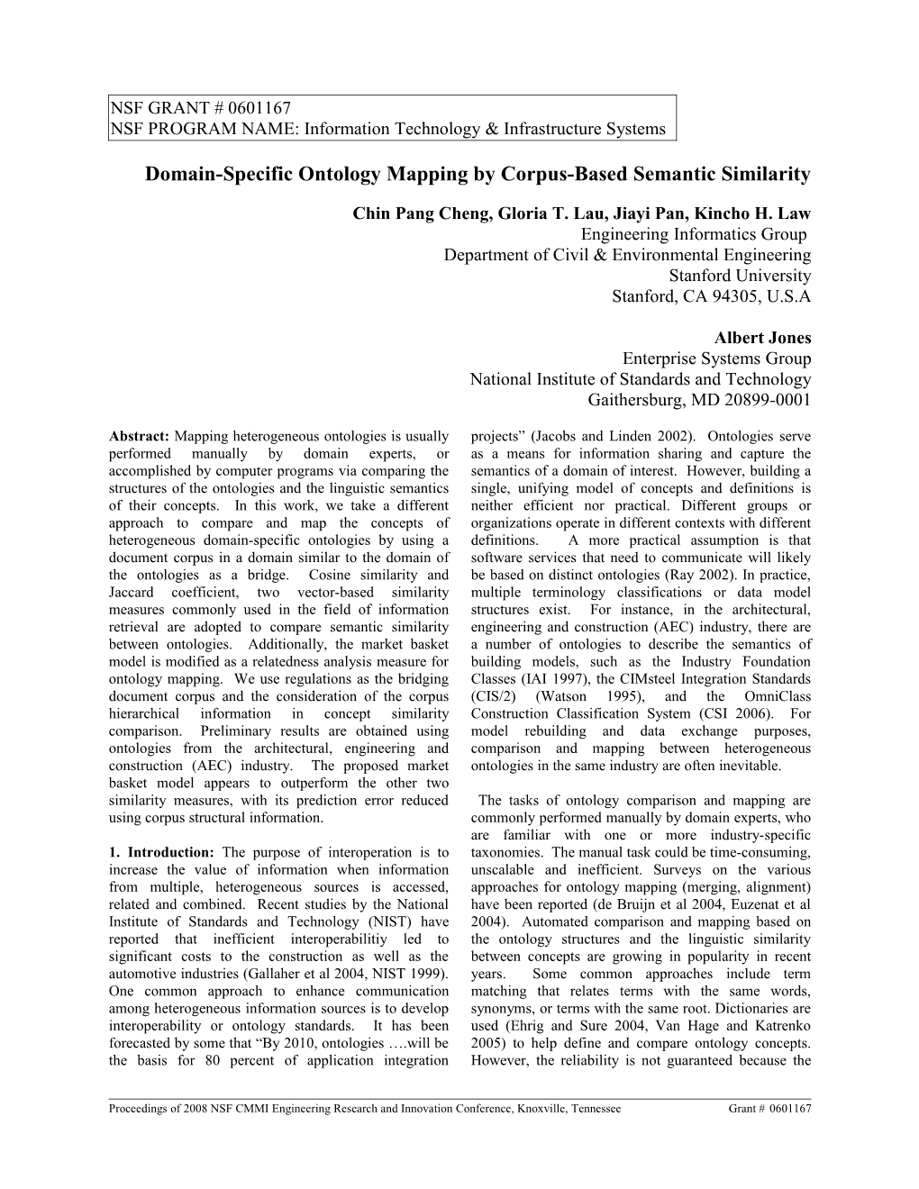 Domain-Specific Ontology Mapping by Corpus-Based Semantic Similarity