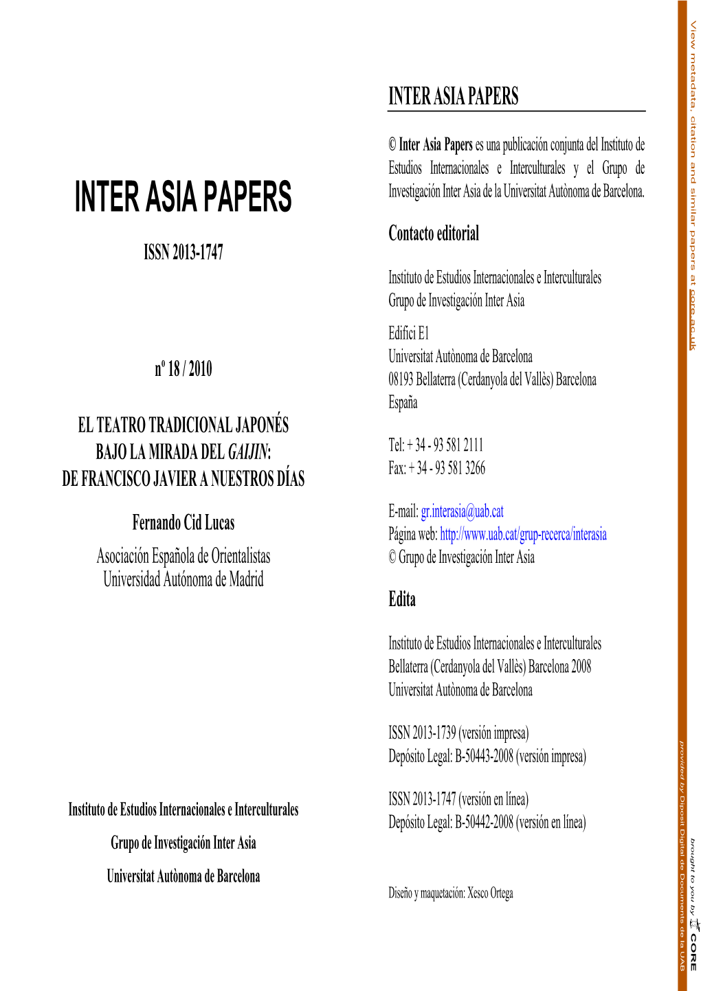 El Teatro Tradicional Japonés Bajo La Mirada Del Gaijin