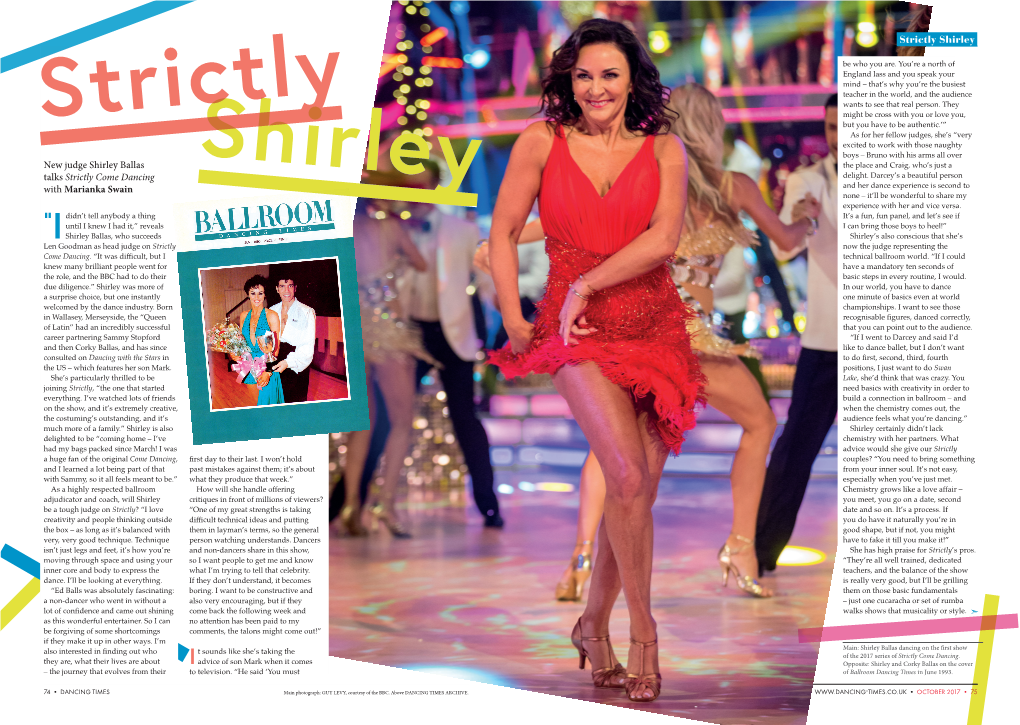 Strictly Shirley New Judge Shirley Ballas Talks Strictly Come Dancing