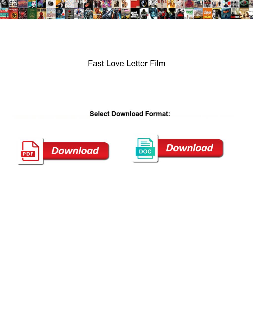 Fast Love Letter Film