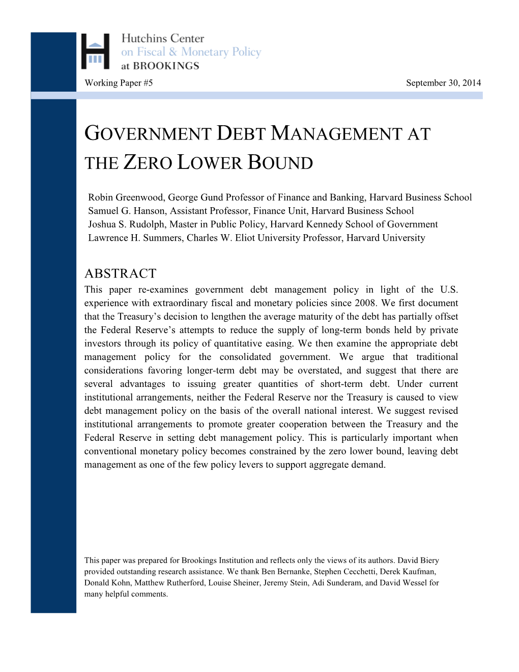 Government Debt Management at the Zero Lower Bound