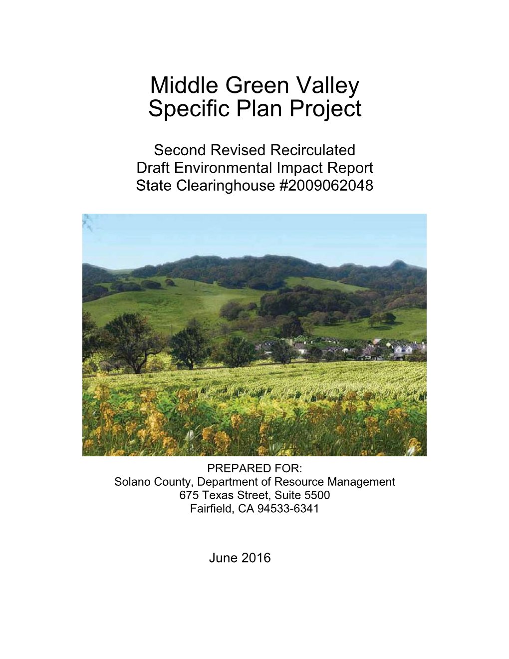 Middle Green Valley Specific Plan Project