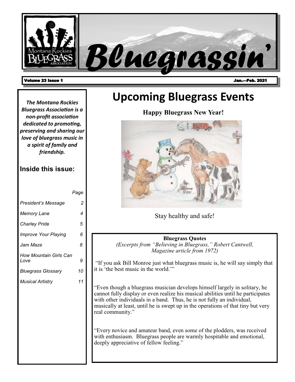 Upcoming Bluegrass Events