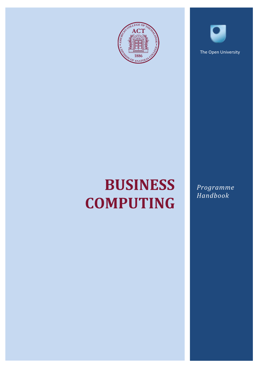 Student Handbook for Business Computing