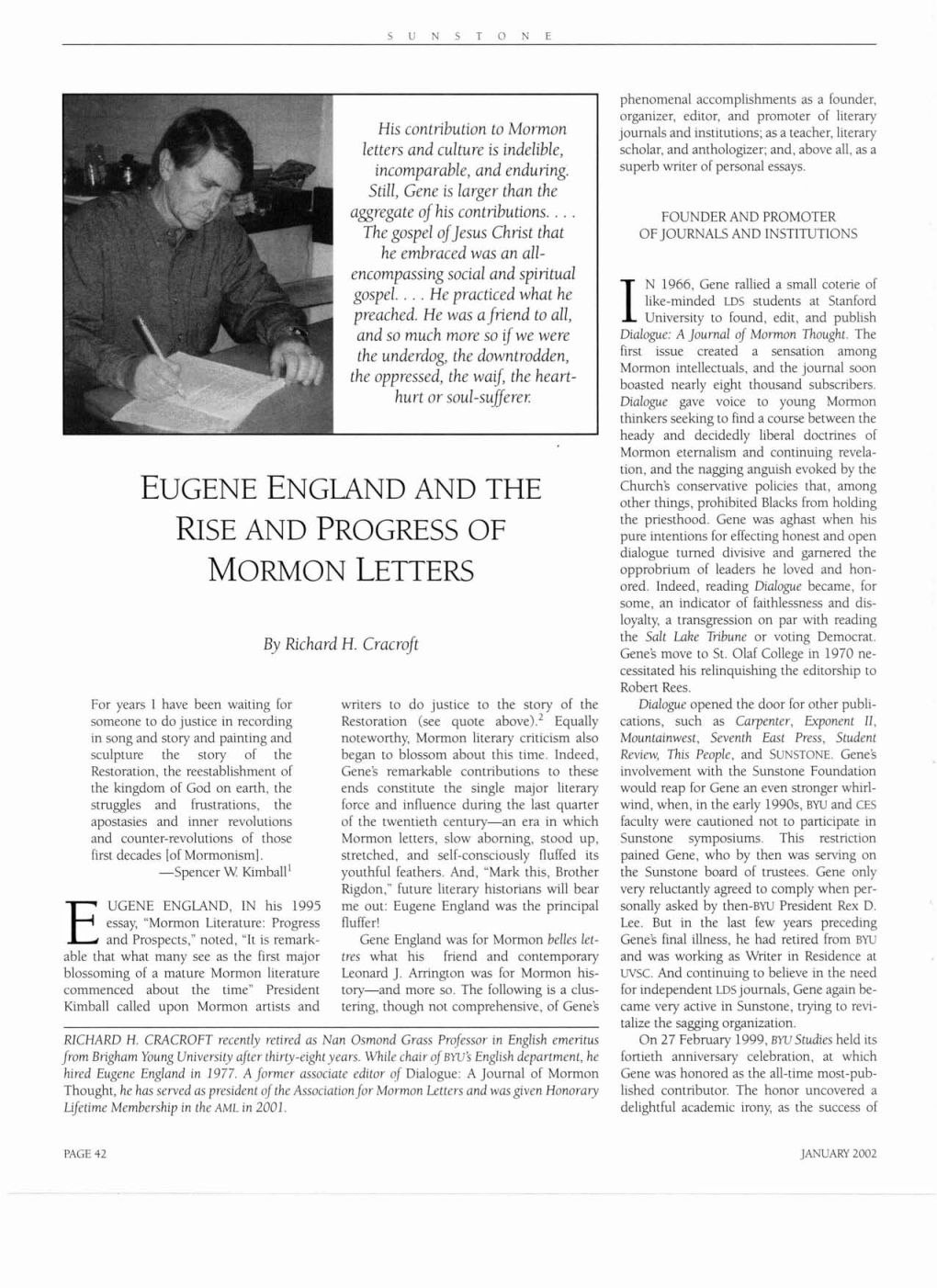 Eugene England and the Rise and Progress of Mormon