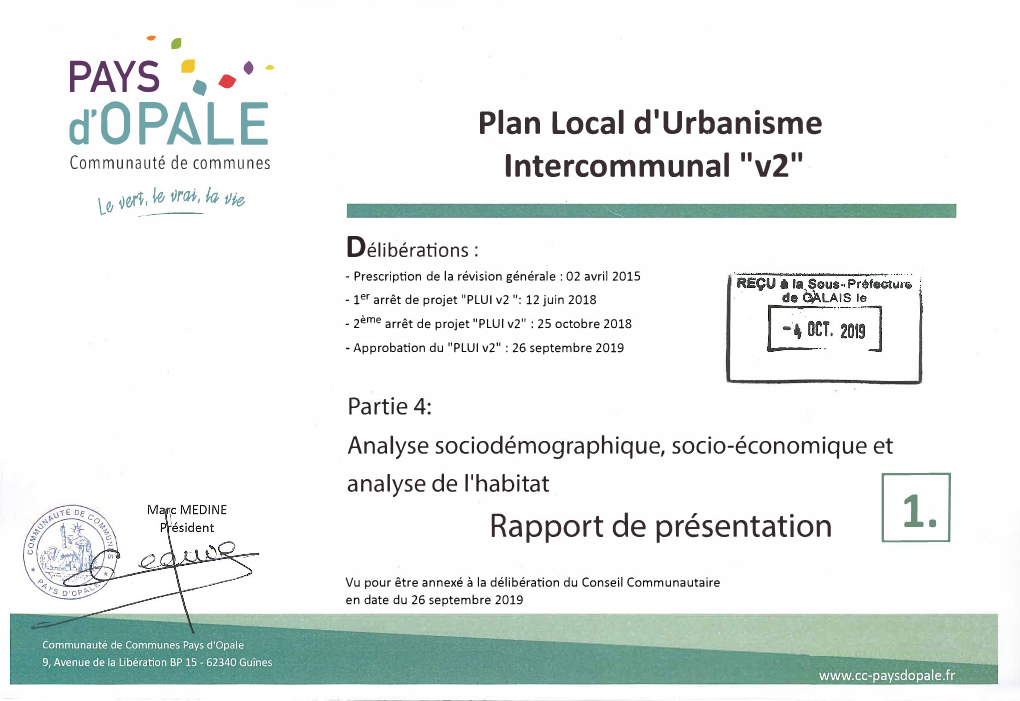 D'opale Plan Local D'urbanisme Communauté De Communes Intercommunal "V2"