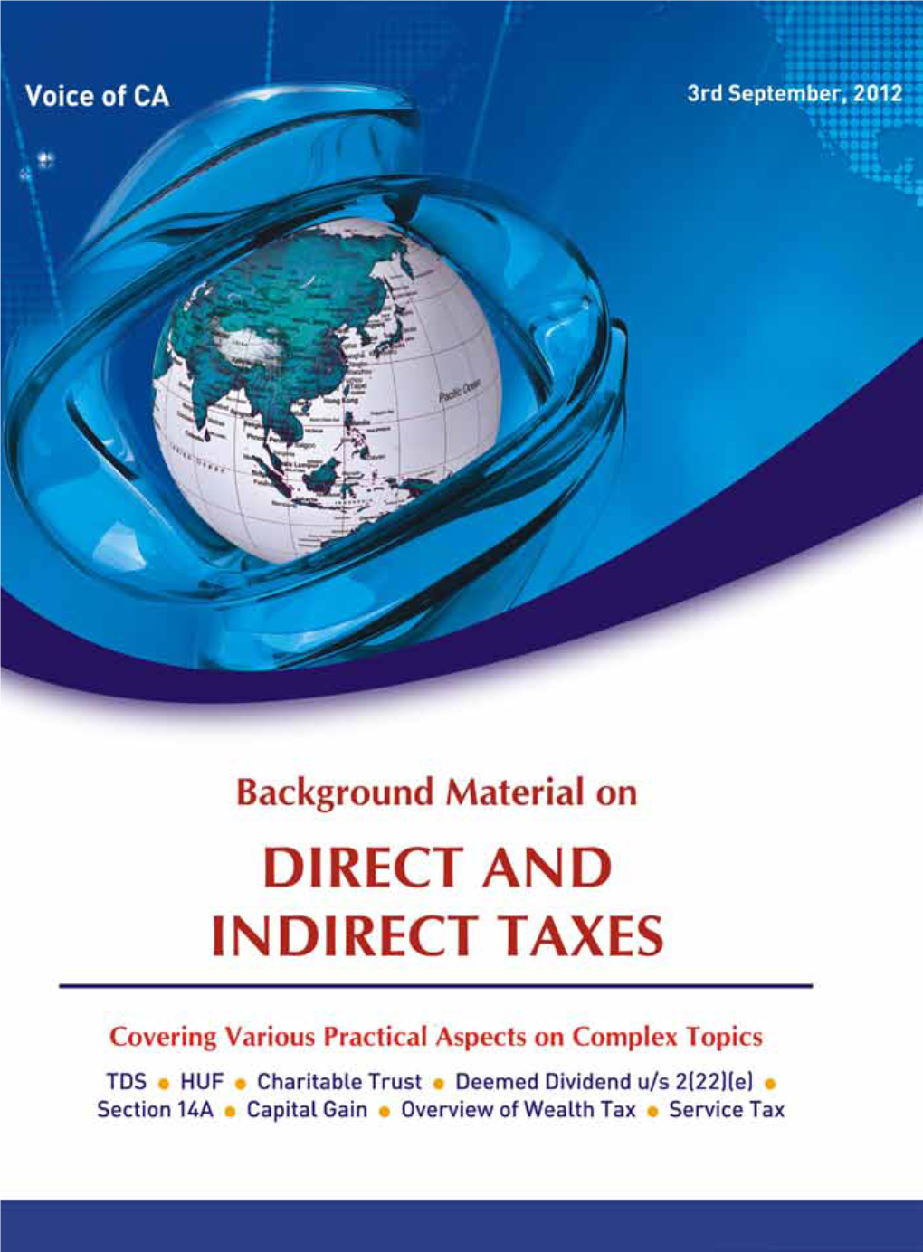Background MATERIAL on DIRECT & INDIRECT TAXES
