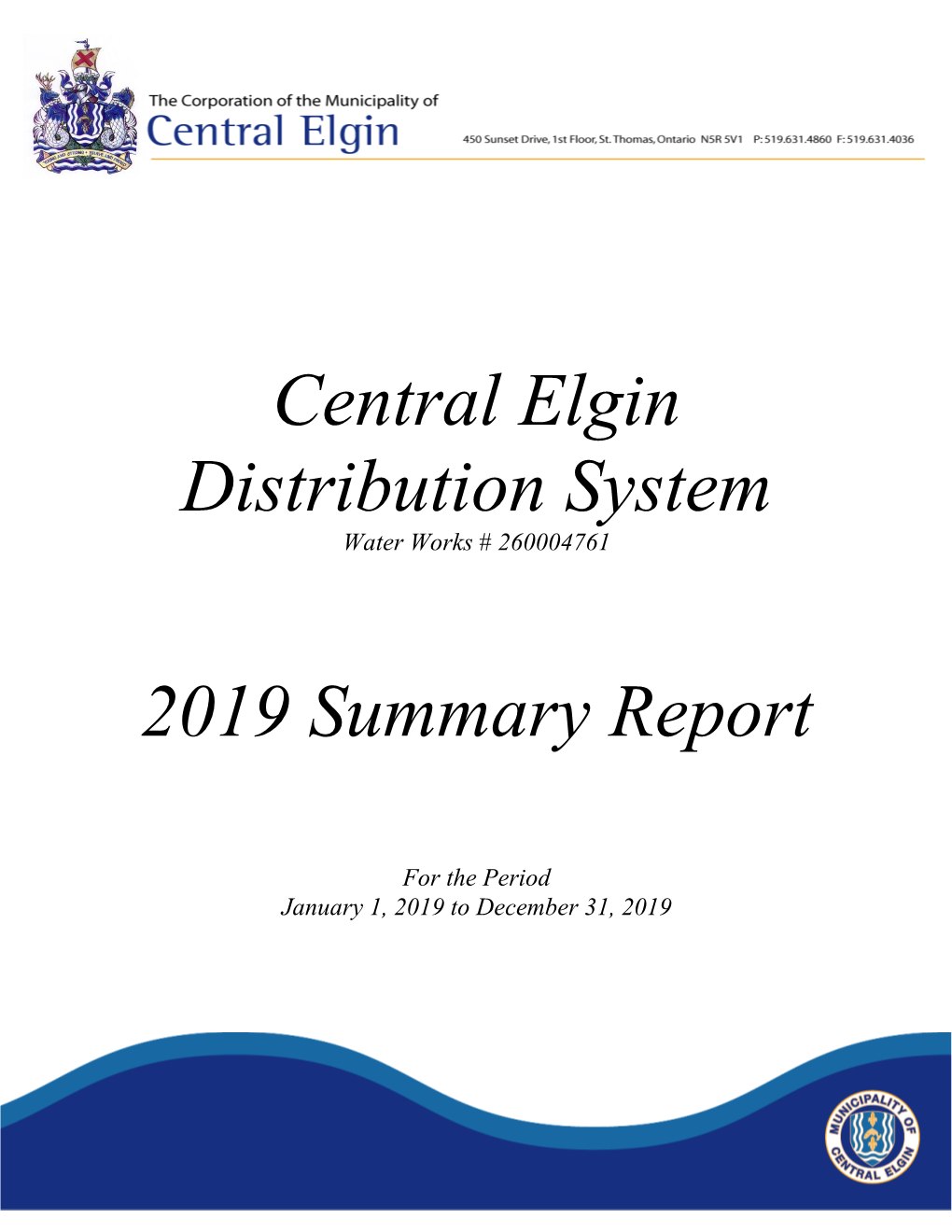 Central Elgin Distribution System Water Works # 260004761