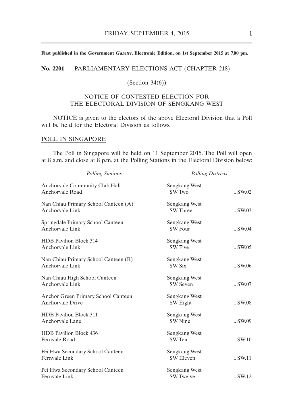 Parliamentary Elections Act (Chapter 218)