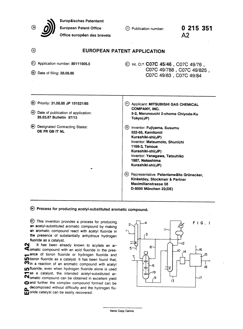 Process for Producing Acetyl-Substituted Aromatic